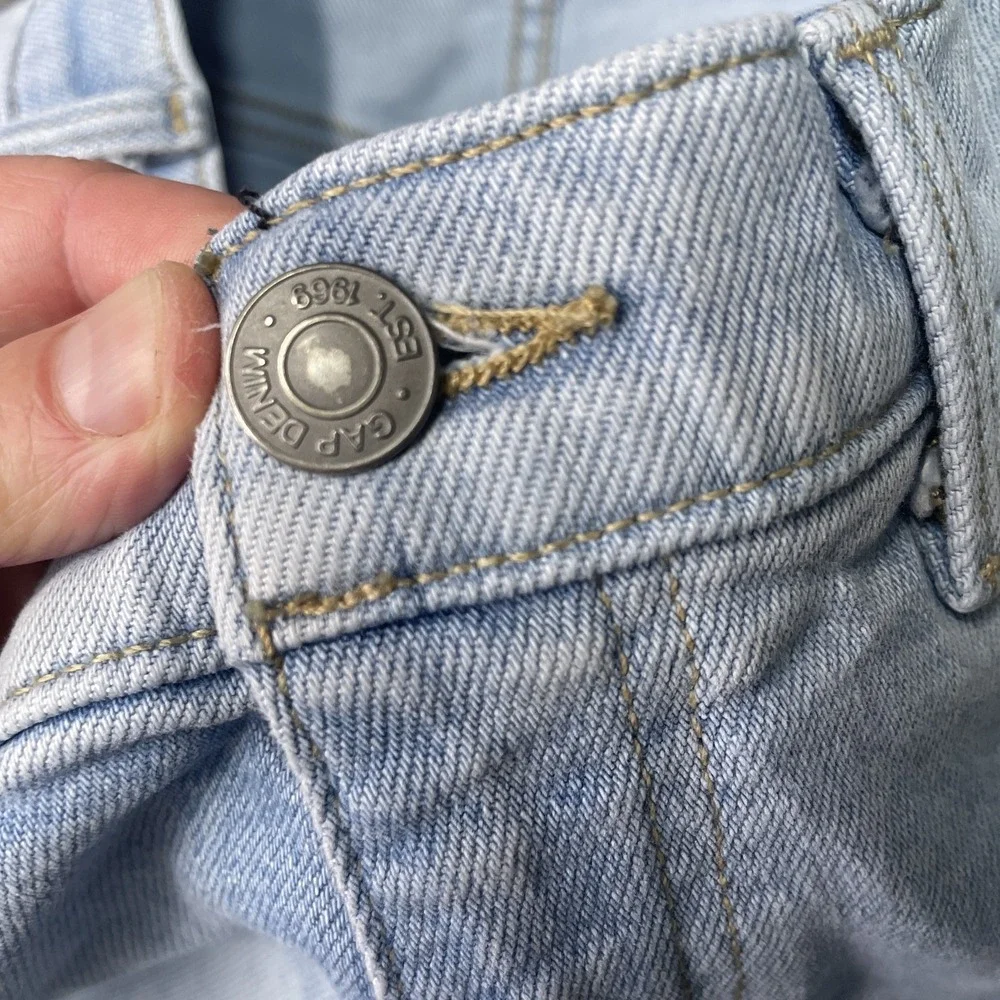 Vintage Gap Jeans Women 30x25 Denim 1969 Light Wash Straight Leg Blue 90s Y2K‎